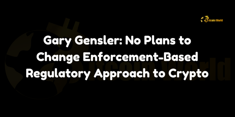 Gary Gensler: No Plans to Change Enforcement-Based Regulatory Approach to Crypto