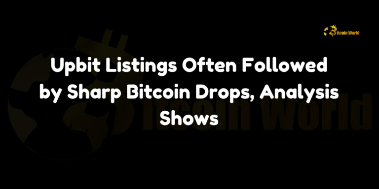 Upbit Listings Often Followed by Sharp Bitcoin Drops, Analysis Shows